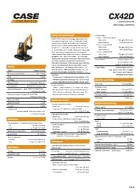 case cx42d spec sheet